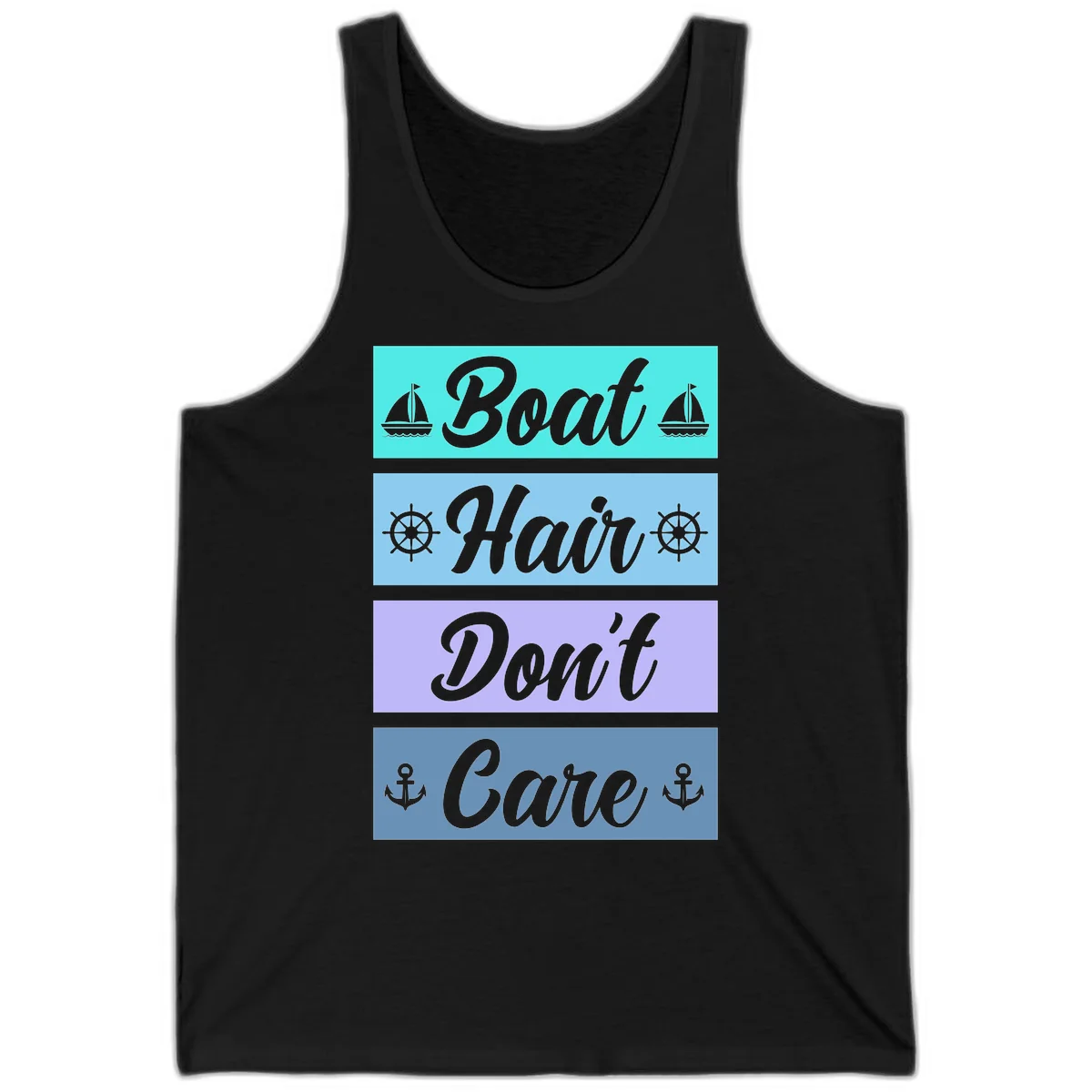 Boat Hair Don't Care Cruise Tank Top in Black