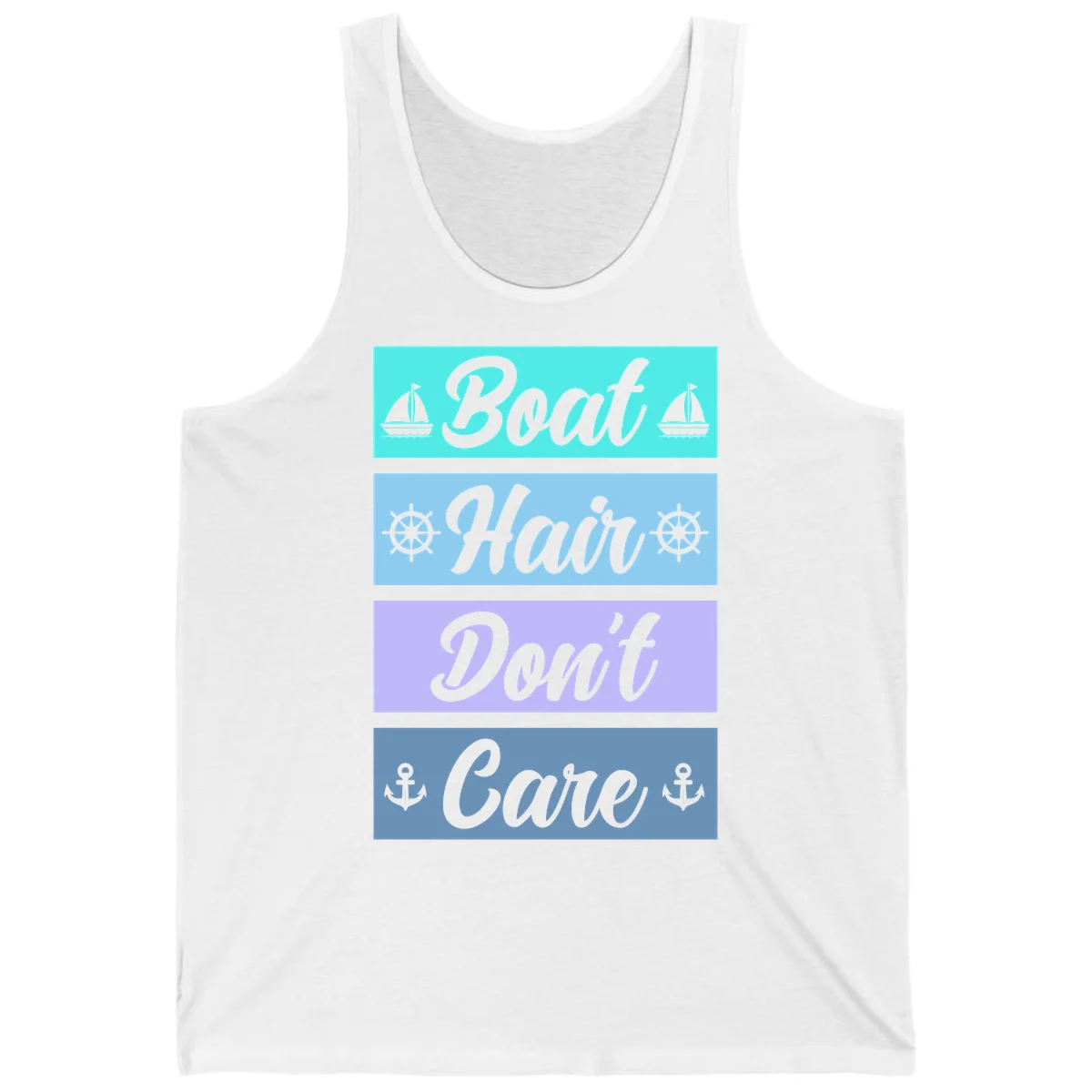 Boat Hair Don't Care Cruise Tank Top in White