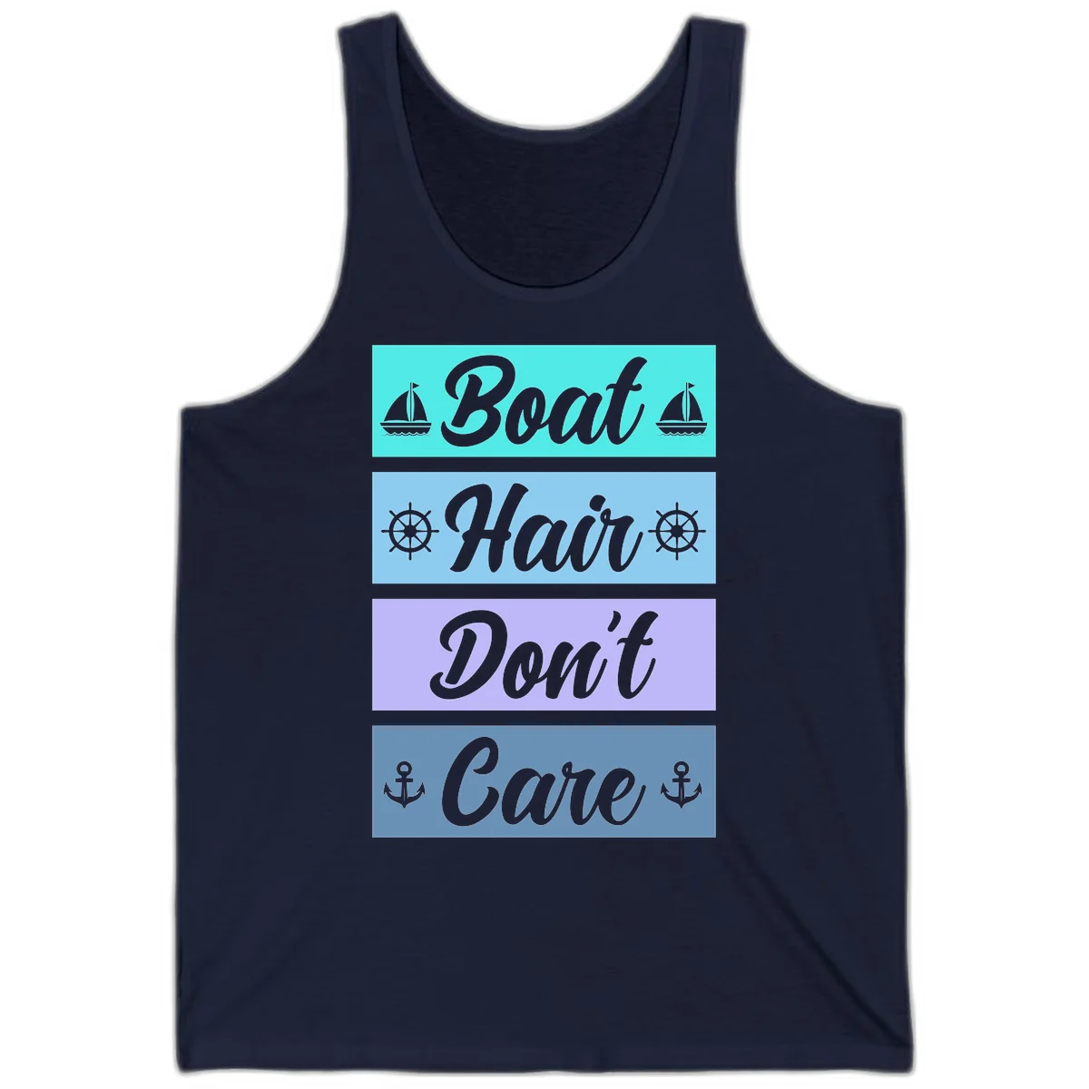 Boat Hair Don't Care Cruise Tank Top in Navy
