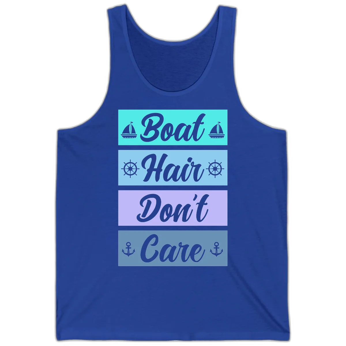 Boat Hair Don't Care Cruise Tank Top in True Royal