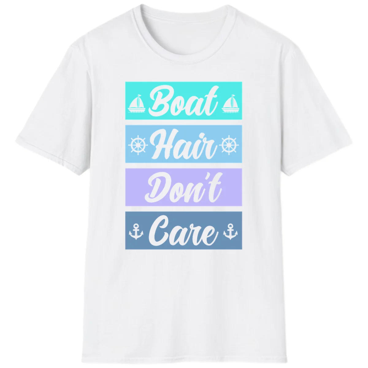 Boat Hair Don't Care Cruise T-Shirt in White