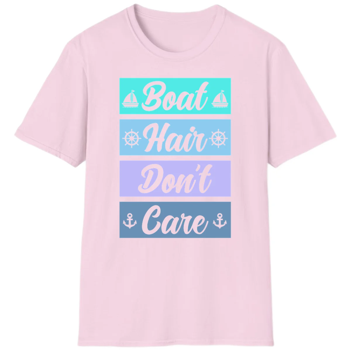 Boat Hair Don't Care Cruise T-Shirt in Light Pink