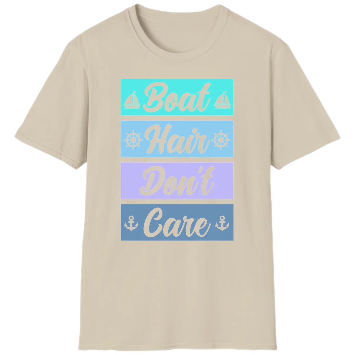 Boat Hair Don't Care Cruise T-Shirt in Sand