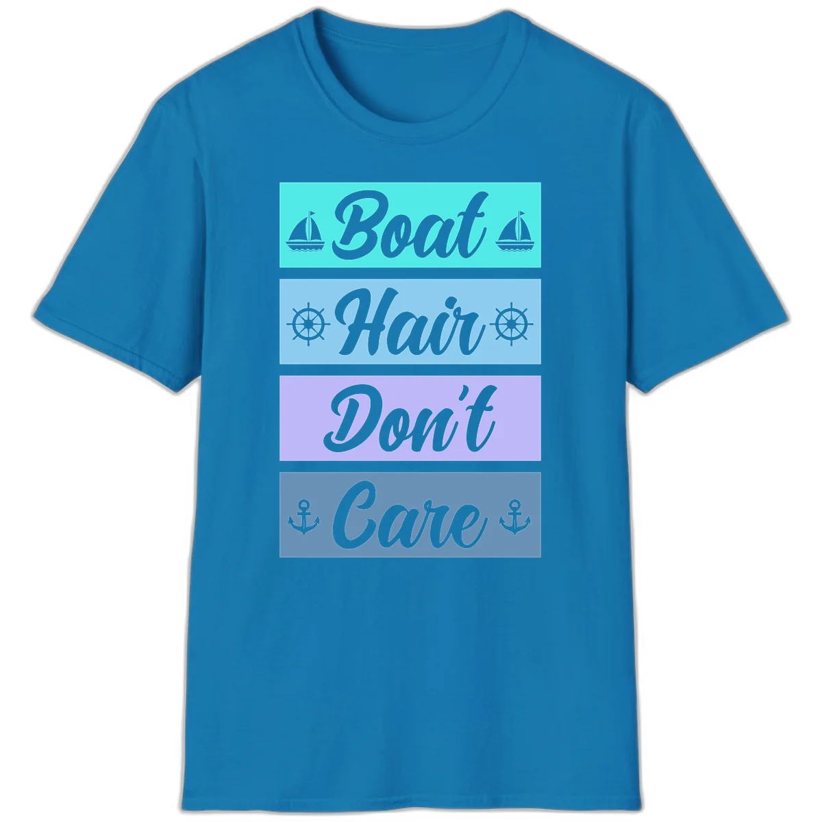 Boat Hair Don't Care Cruise T-Shirt in Sapphire