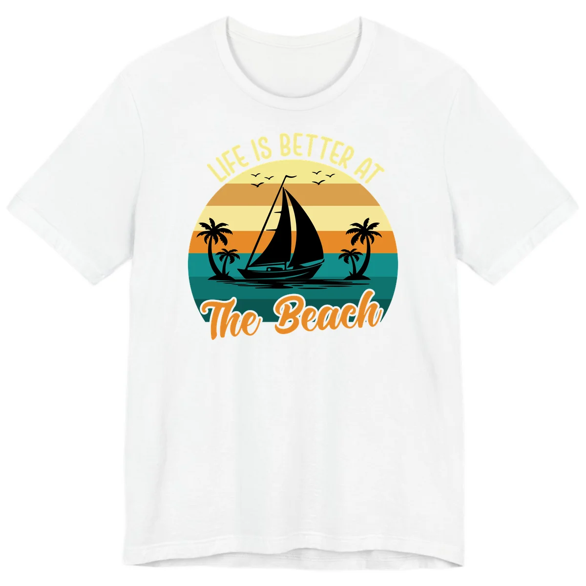 Life Is Better At The Beach Premium T-Shirt in White