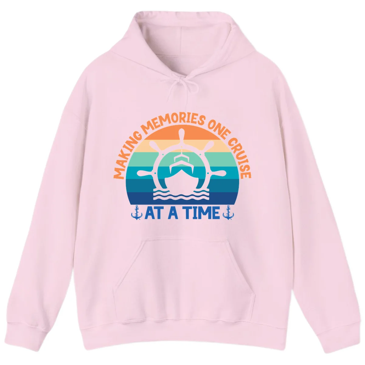 Making Memories One Cruise At A Time Hoodie in Light Pink