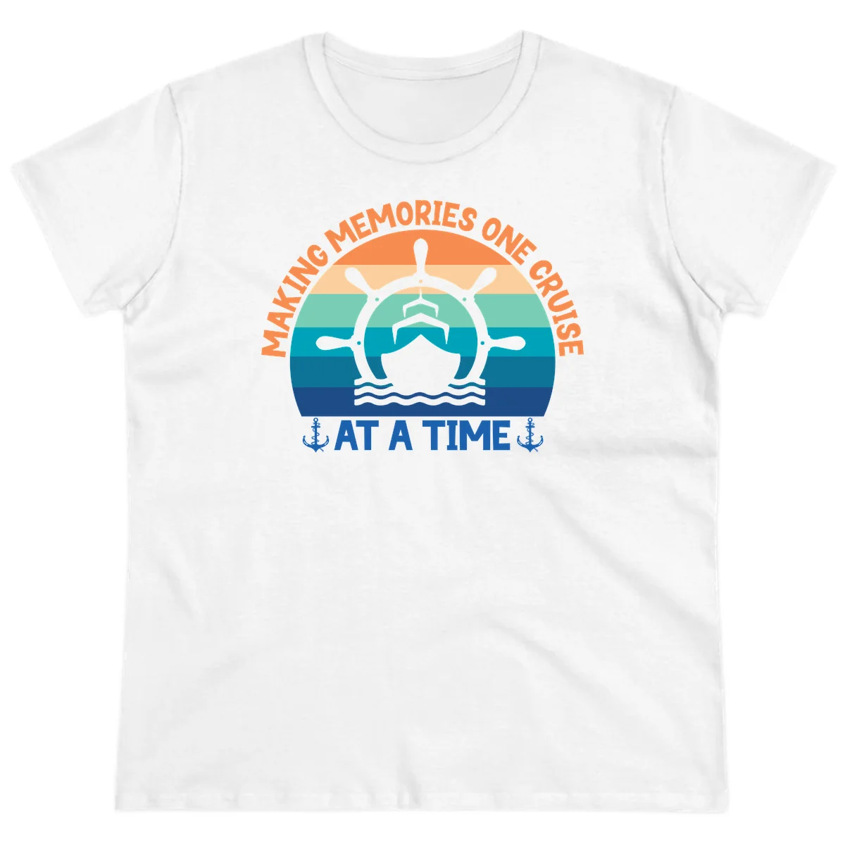 Making Memories One Cruise At A Time Ladies Tee in White