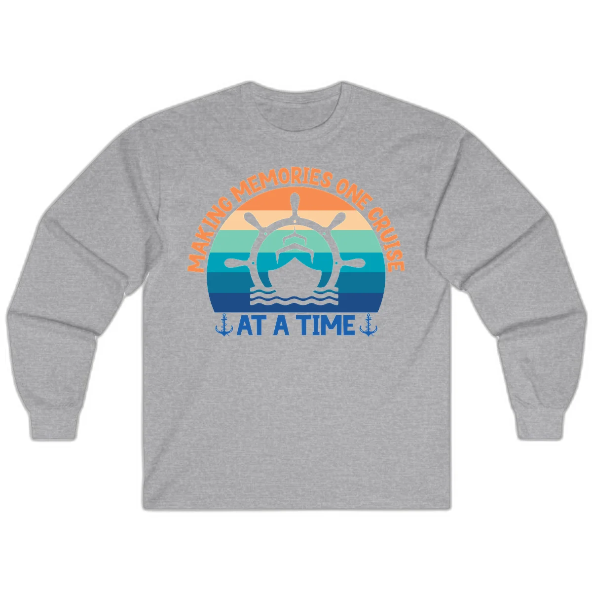 Making Memories One Cruise At A Time Long Sleeve in Sport Grey