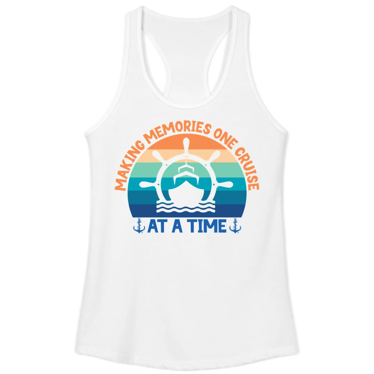 Making Memories One Cruise At A Time Ladies Tank in White
