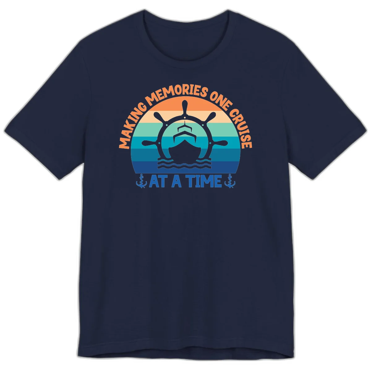 Making Memories One Cruise At A Time Premium T-Shirt in Navy