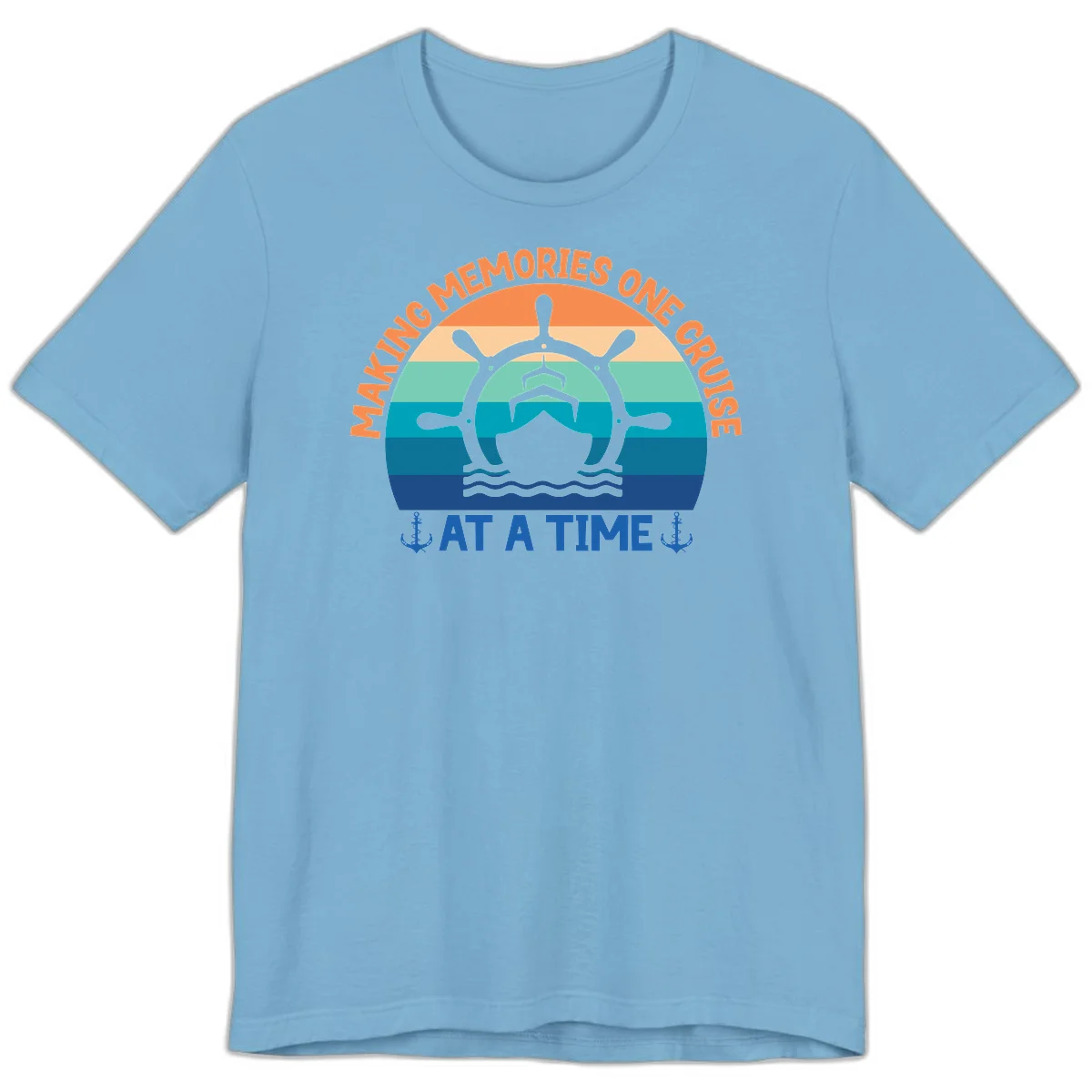 Making Memories One Cruise At A Time Premium T-Shirt in Ocean Blue