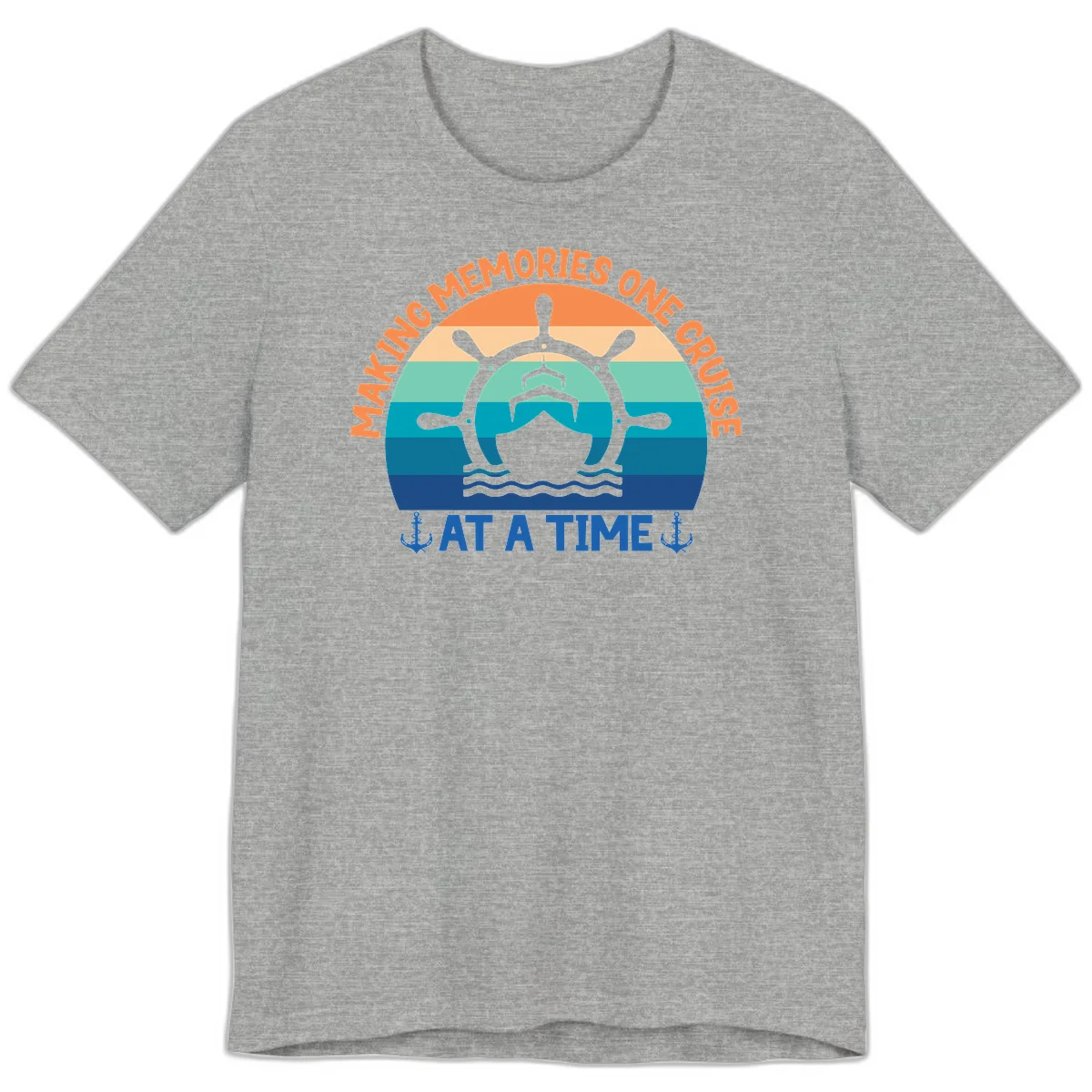 Making Memories One Cruise At A Time Premium T-Shirt in Athletic Heather