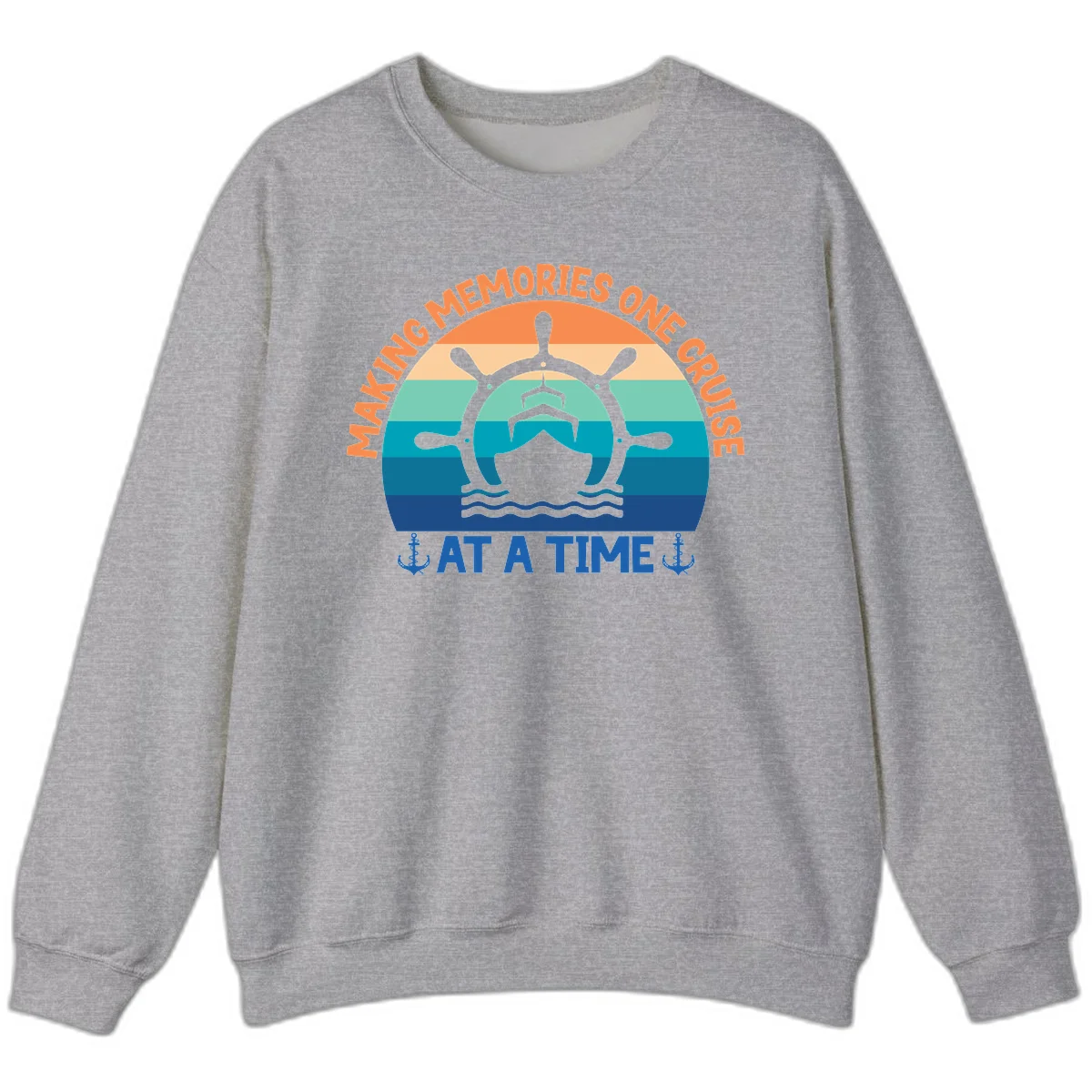 Making Memories One Cruise At A Time Sweatshirt in Sport Grey