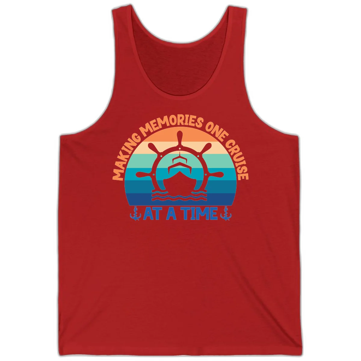Making Memories One Cruise At A Time Tank in Red
