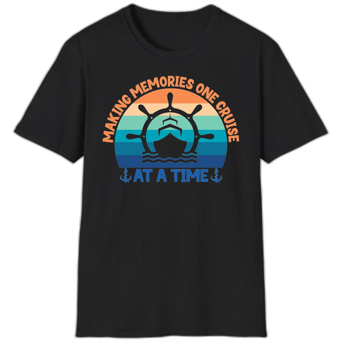 Making Memories One Cruise At A Time T-Shirt in Black