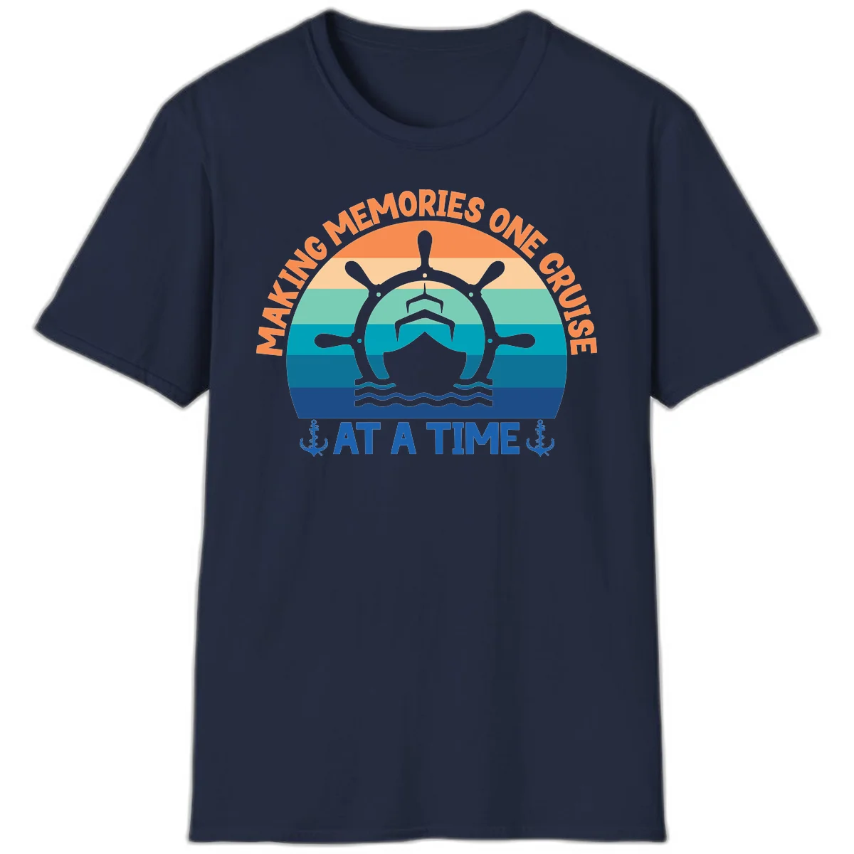 Making Memories One Cruise At A Time T-Shirt in Navy