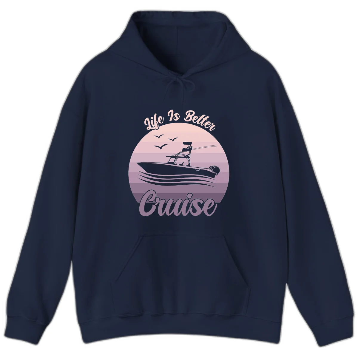 Life Is Better Boating Hoodie in Navy