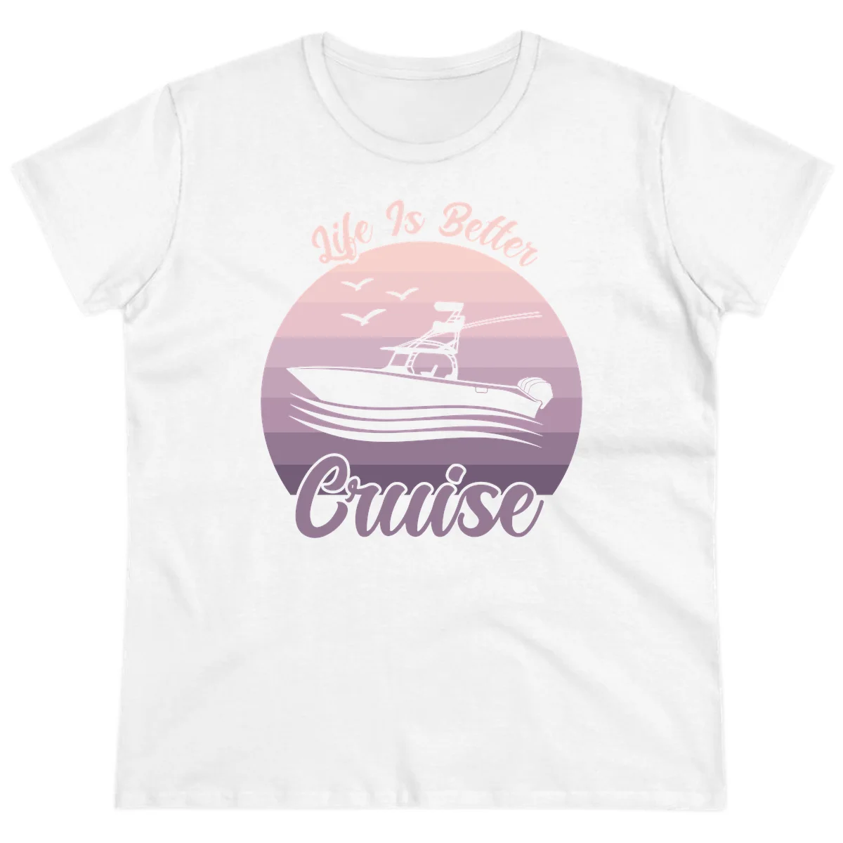 Life Is Better Boating Ladies Tee in White
