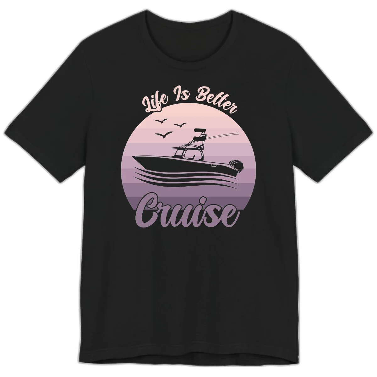 Life Is Better Boating Premium T-Shirt in Black
