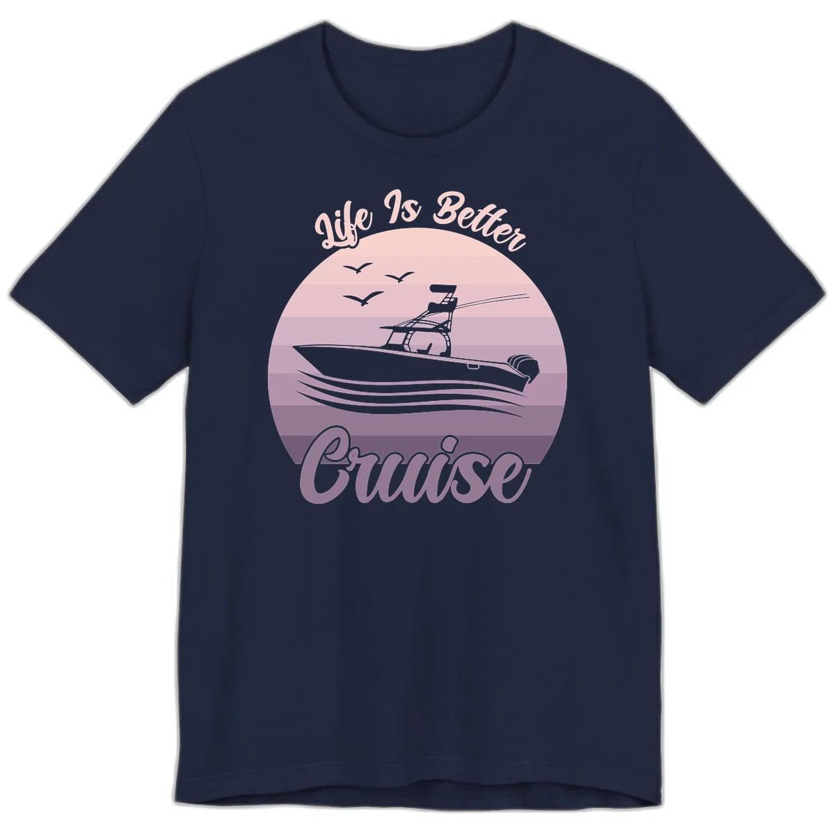 Life Is Better Boating Premium T-Shirt in Navy