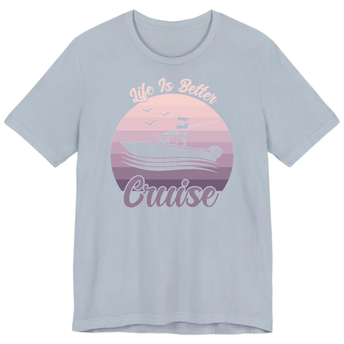 Life Is Better Boating Premium T-Shirt in Light Blue