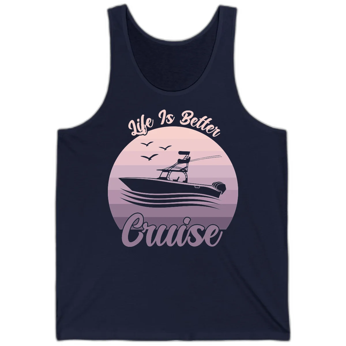 Life Is Better Boating Tank Top in Navy