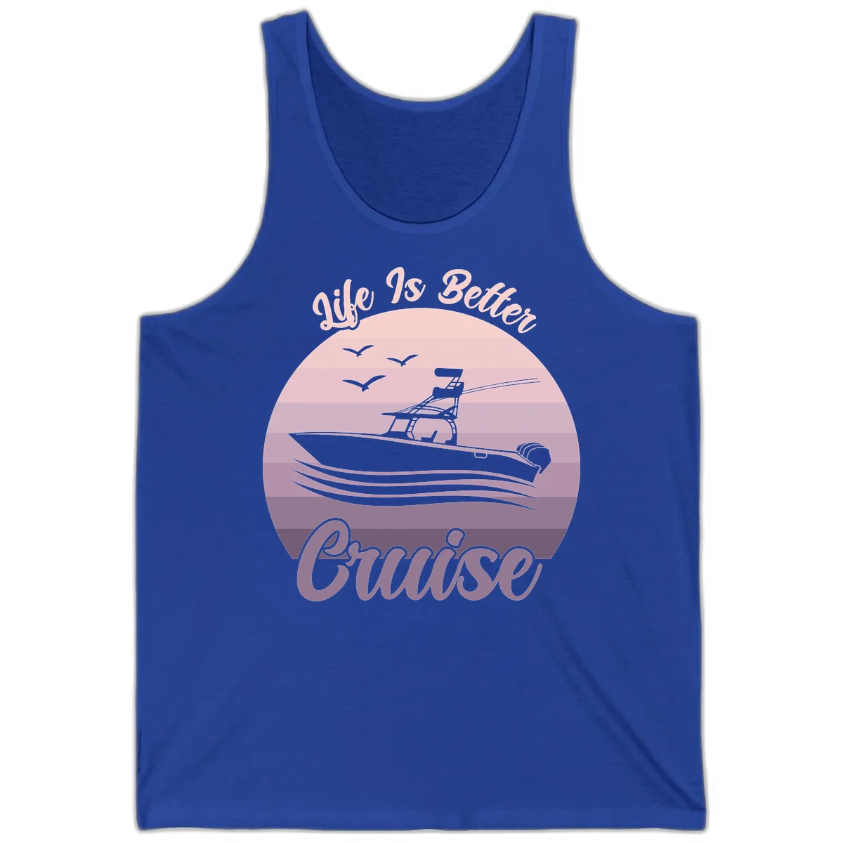 Life Is Better Boating Tank Top in True Royal