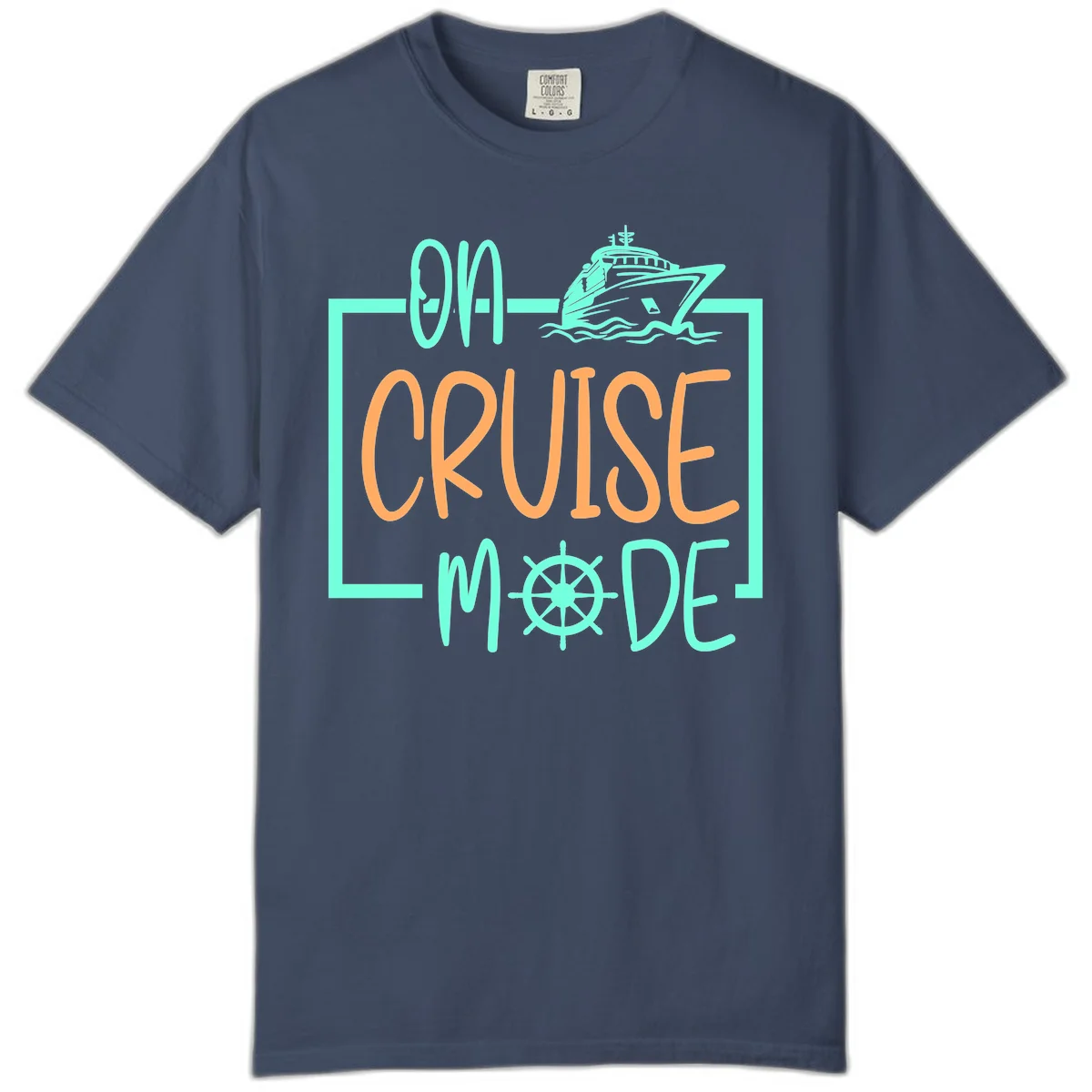On Cruise Mode Comfort Color Tee in Midnight