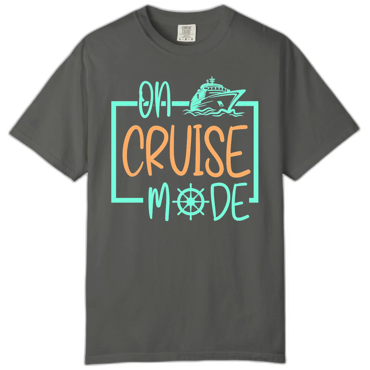 On Cruise Mode Comfort Color Tee in Pepper
