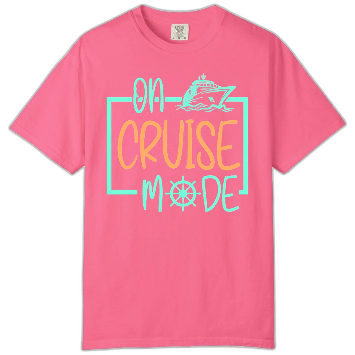 On Cruise Mode Comfort Color Tee in Crunchberry