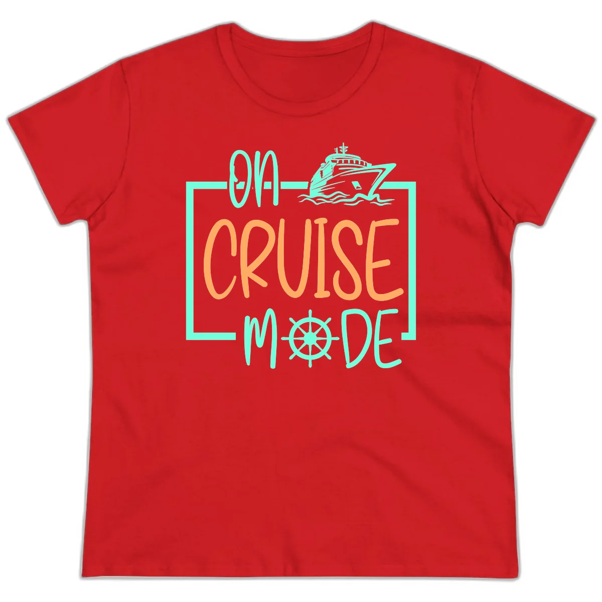 On Cruise Mode Ladies Tee in Red