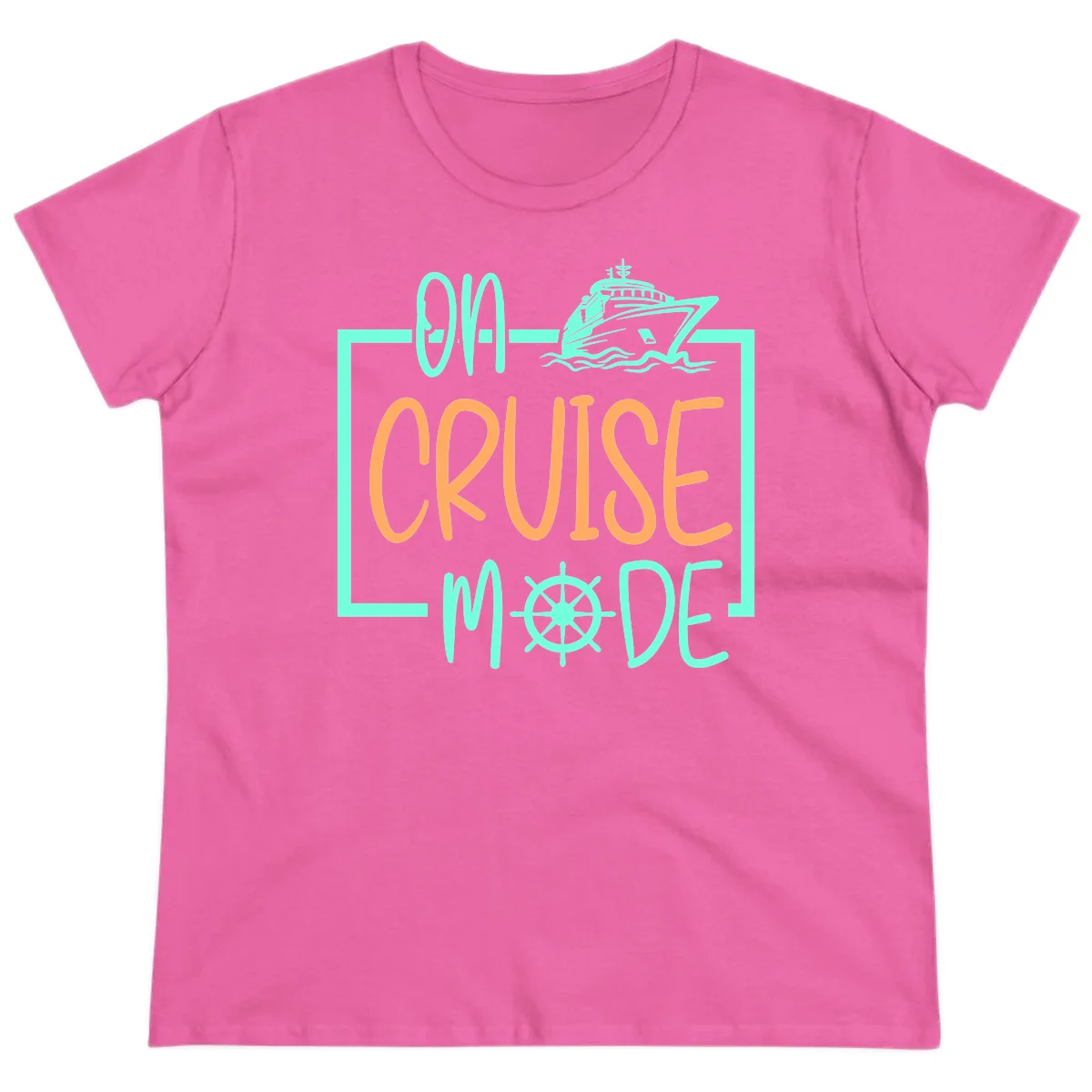 On Cruise Mode Ladies Tee in Azalea
