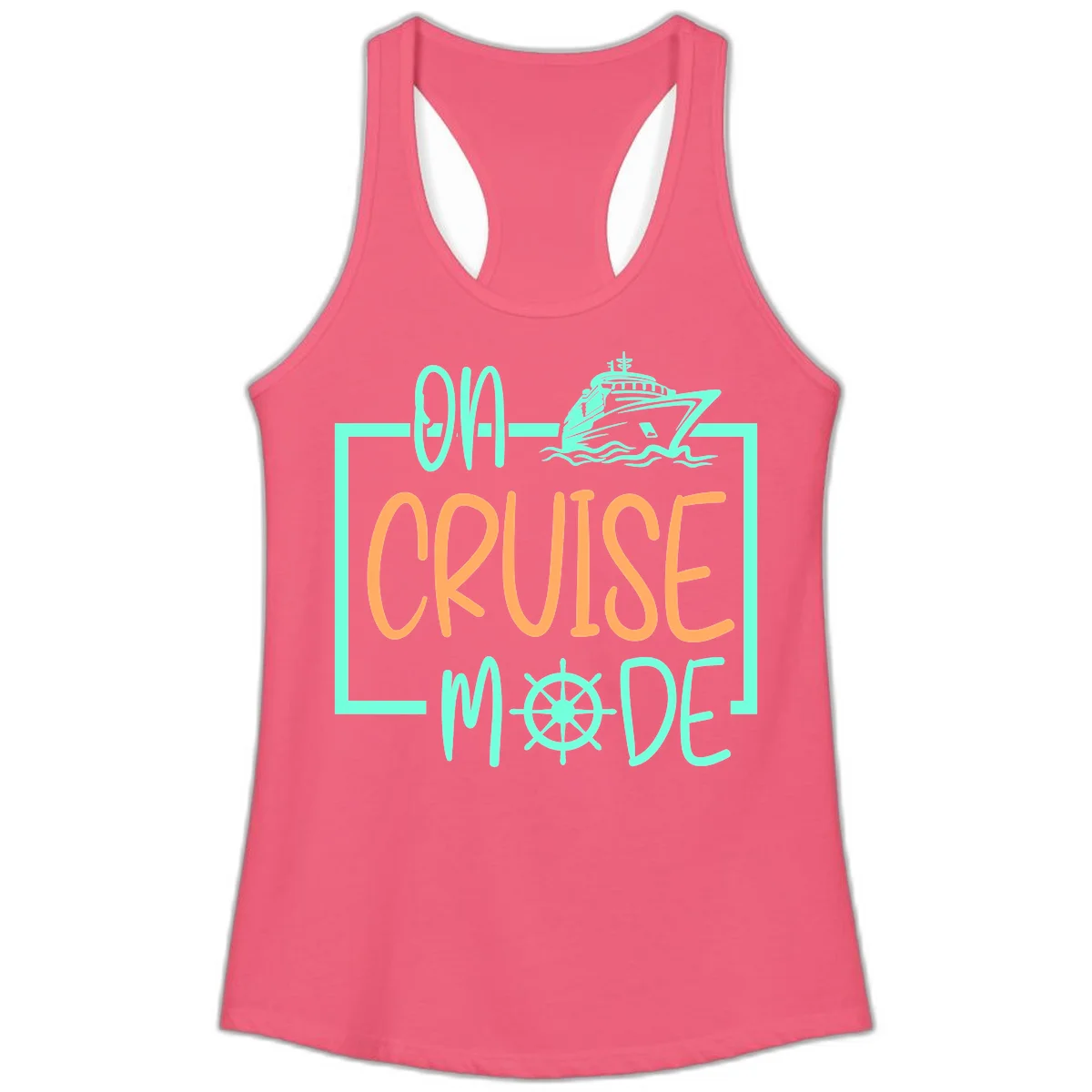 On Cruise Mode Ladies Tank in Hot Pink