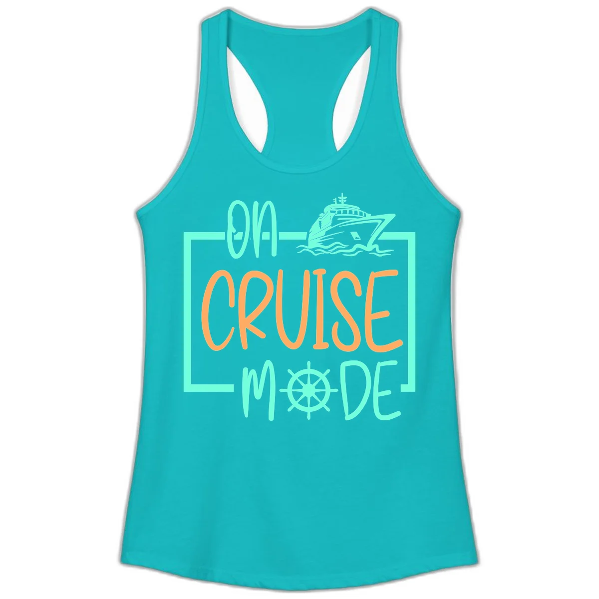 On Cruise Mode Ladies Tank in Tahiti Blue
