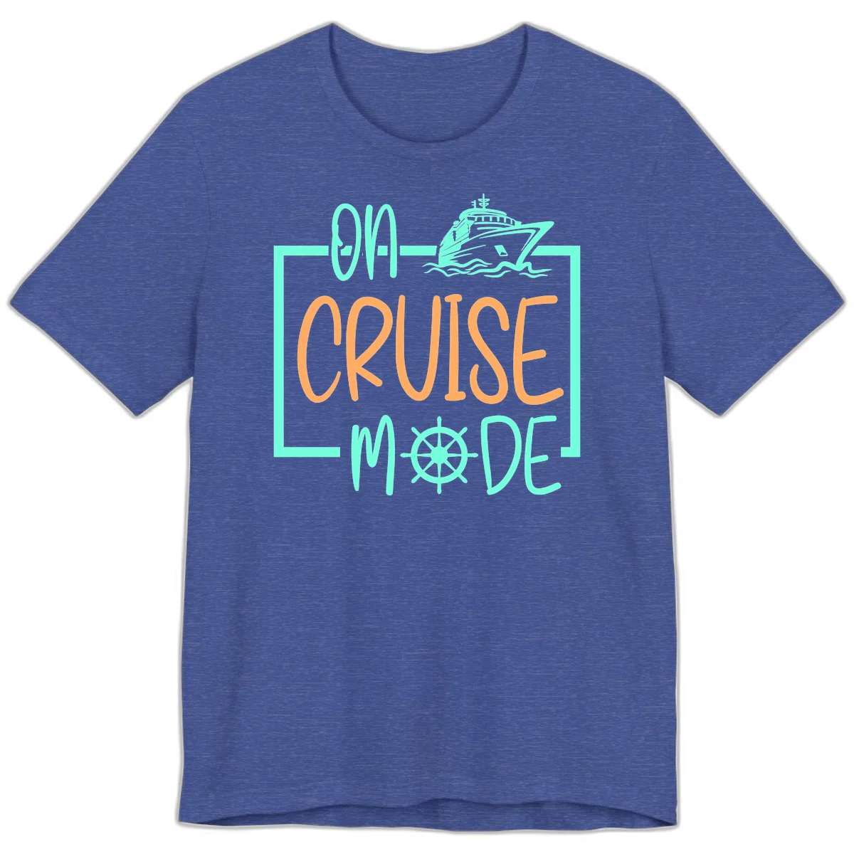 On Cruise Mode Premium T-Shirt in Heather True Royal