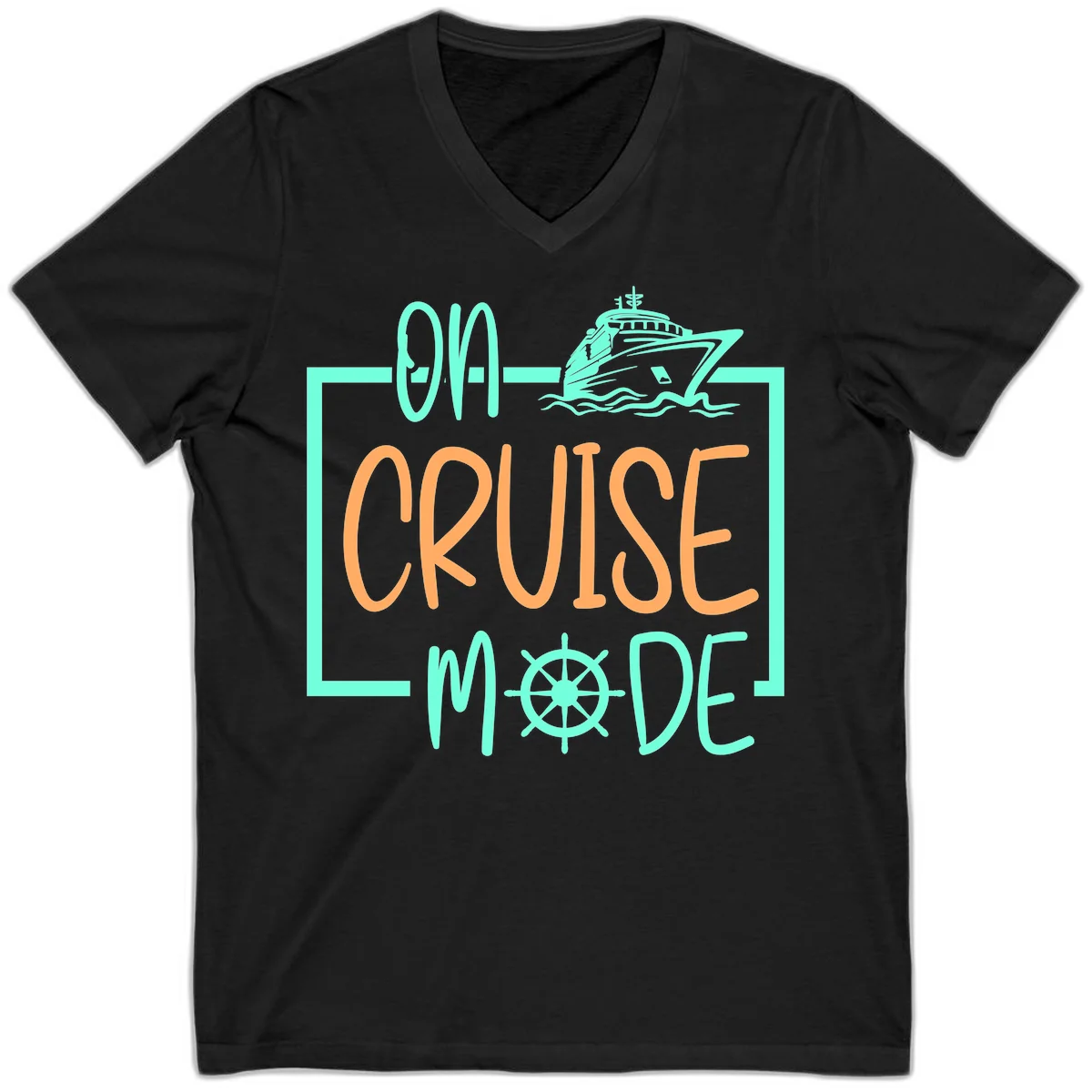 On Cruise Mode V-Neck Tee in Black