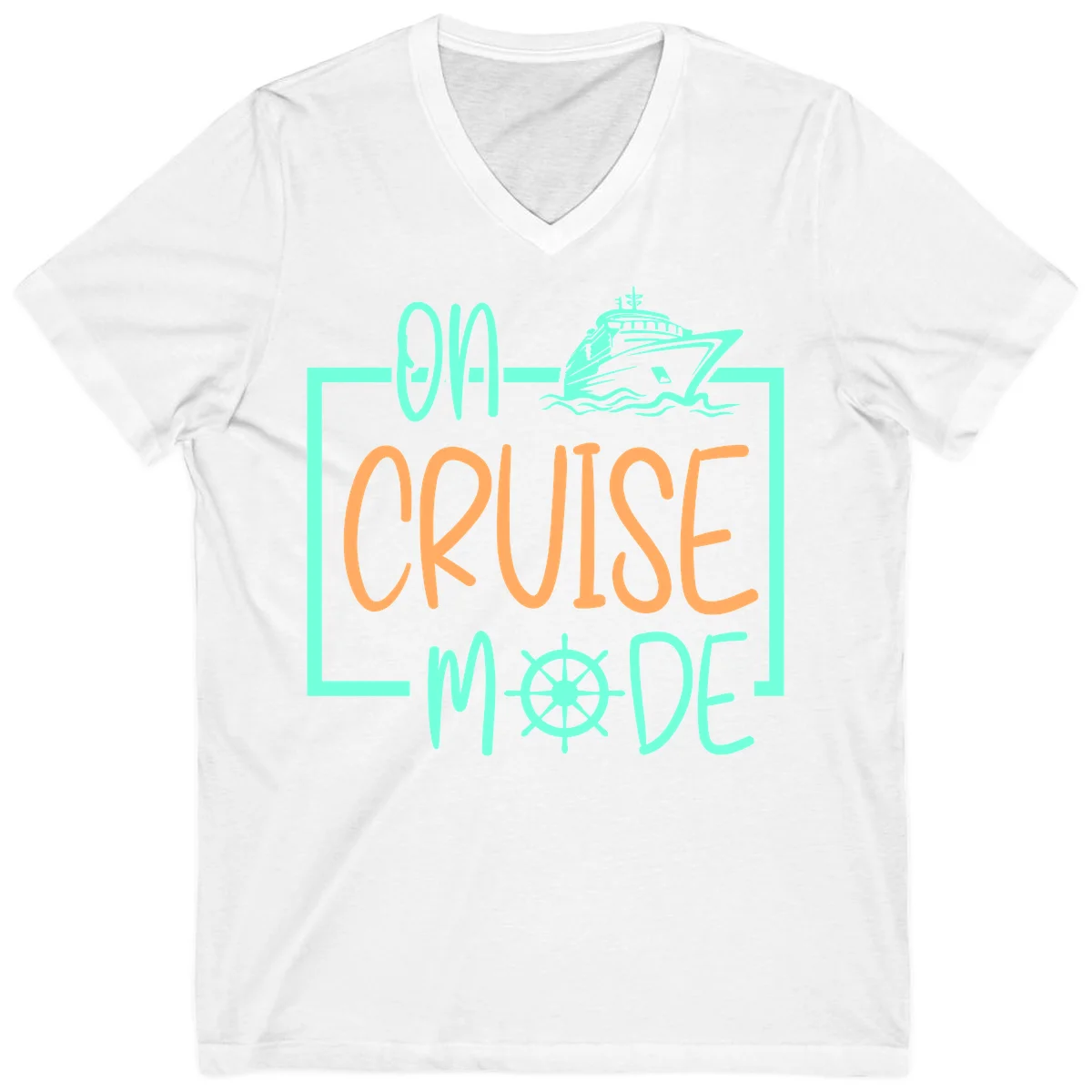 On Cruise Mode V-Neck Tee in White