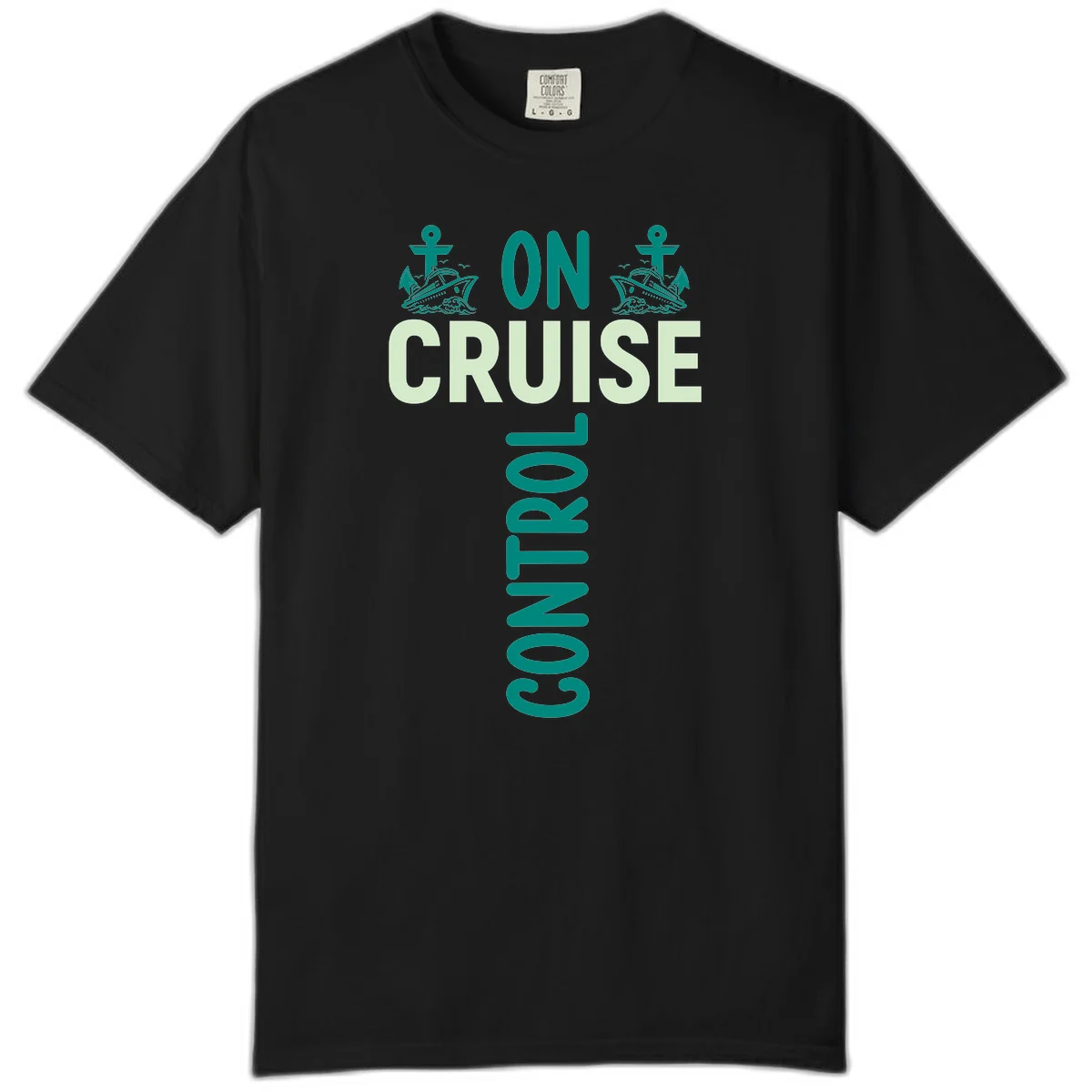 On Cruise With You Comfort Color T-Shirt in Black