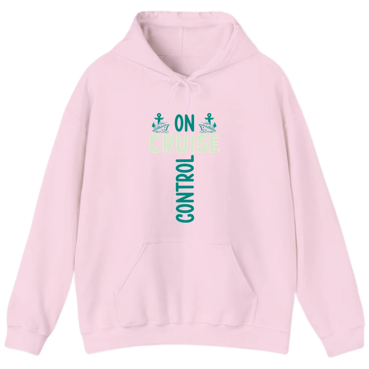 On Cruise With You Nautical Vacation Hoodie in Light Pink