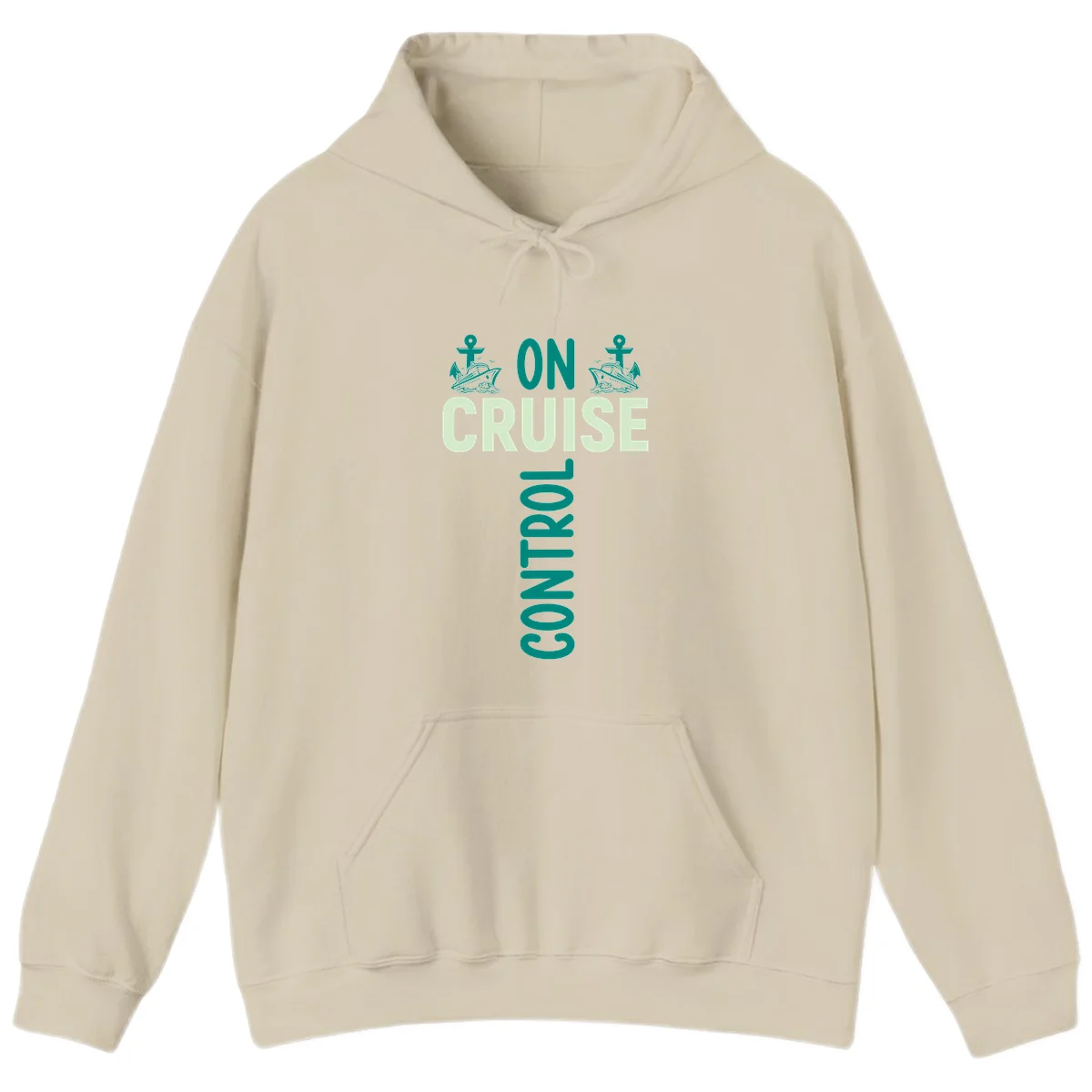 On Cruise With You Nautical Vacation Hoodie in Sand