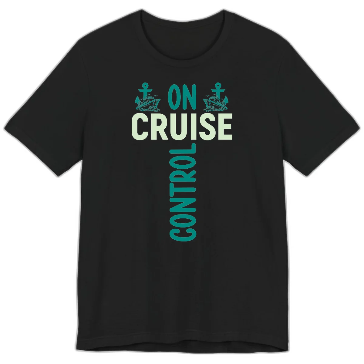 On Cruise With You Nautical Couples Premium T-Shirt in Black