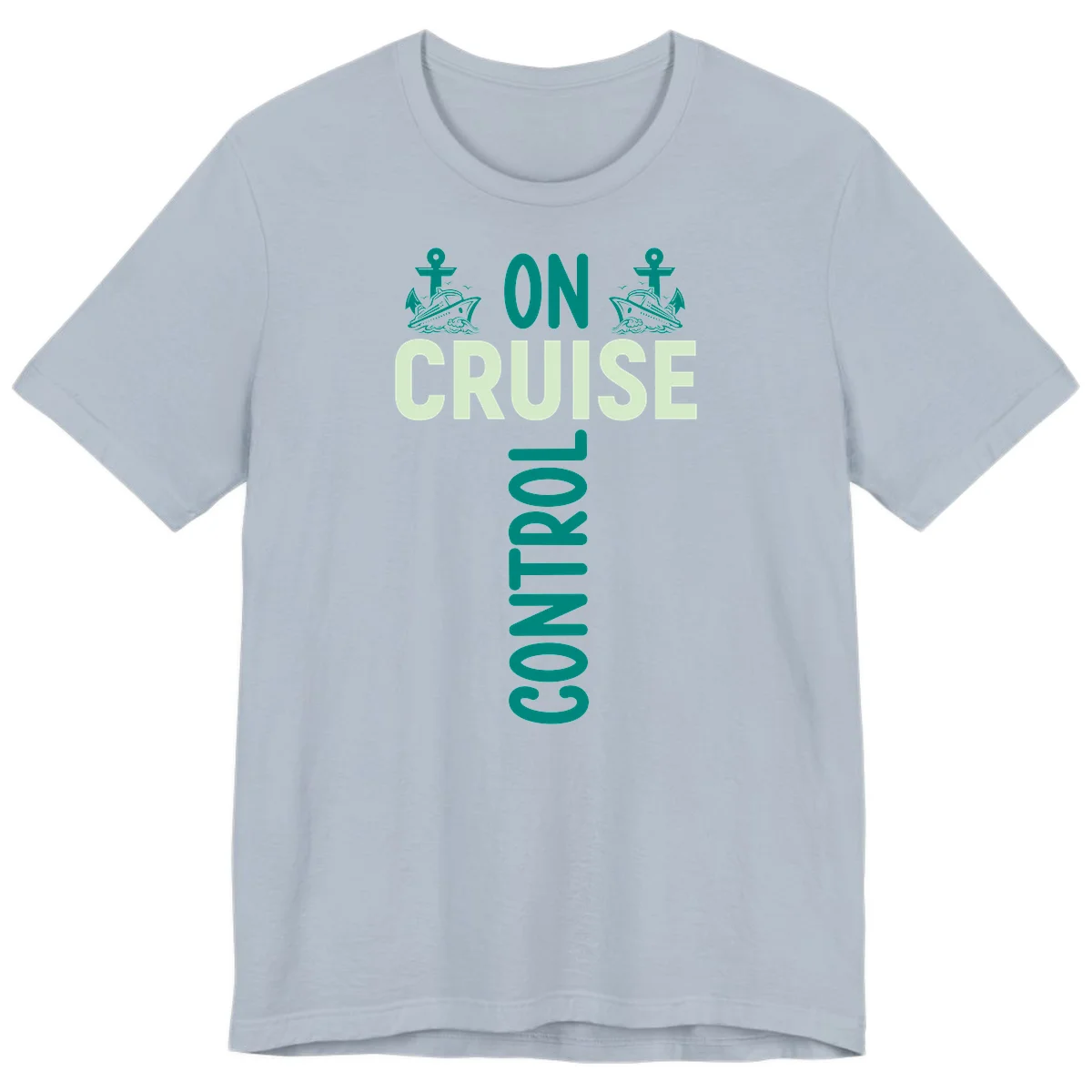 On Cruise With You Nautical Couples Premium T-Shirt in Light Blue