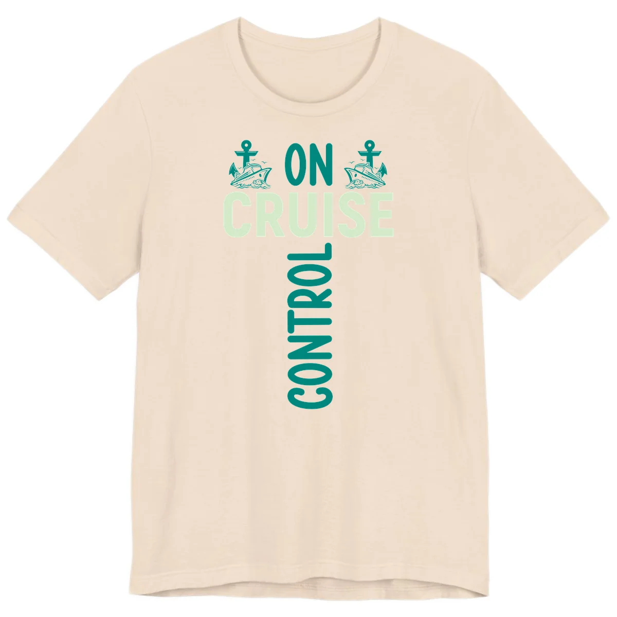 On Cruise With You Nautical Couples Premium T-Shirt in Soft Cream