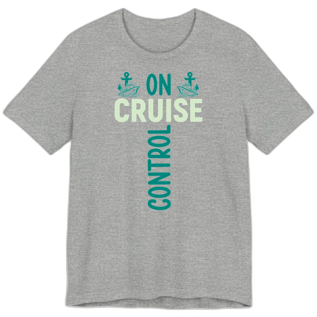 On Cruise With You Nautical Couples Premium T-Shirt in Athletic Heather