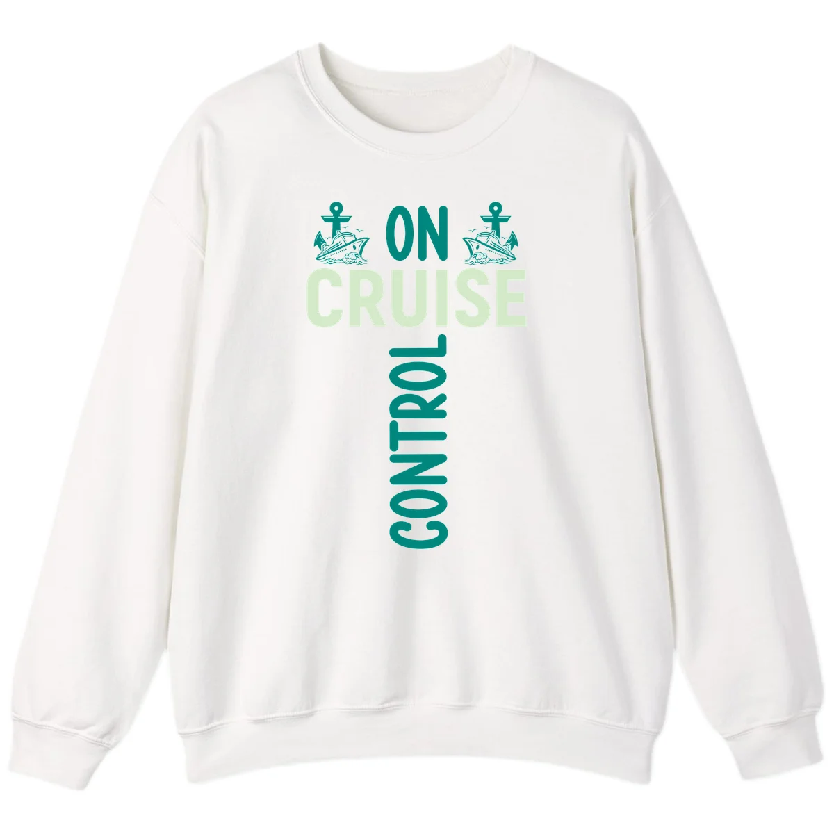 On Cruise With You Crewneck Sweatshirt in White
