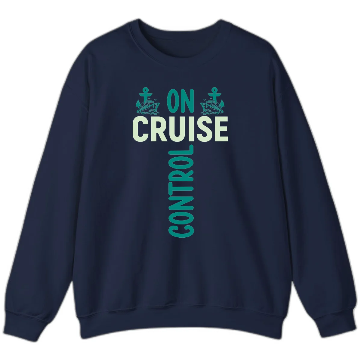 On Cruise With You Crewneck Sweatshirt in Navy