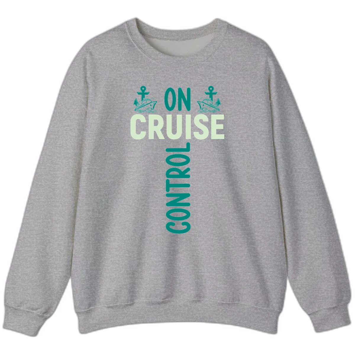 On Cruise With You Crewneck Sweatshirt in Sport Grey