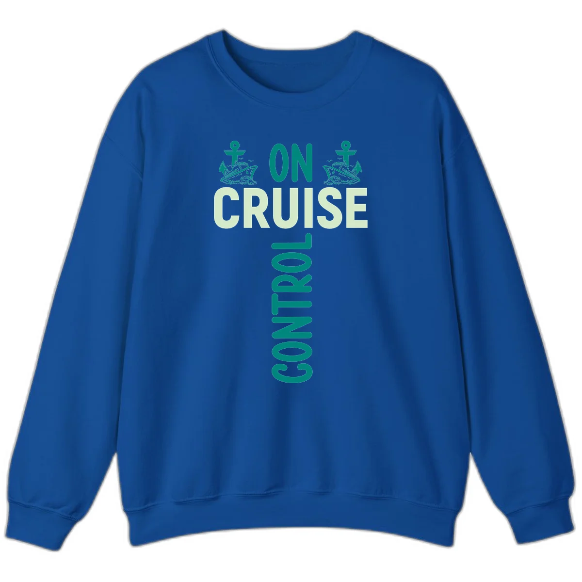 On Cruise With You Crewneck Sweatshirt in Royal