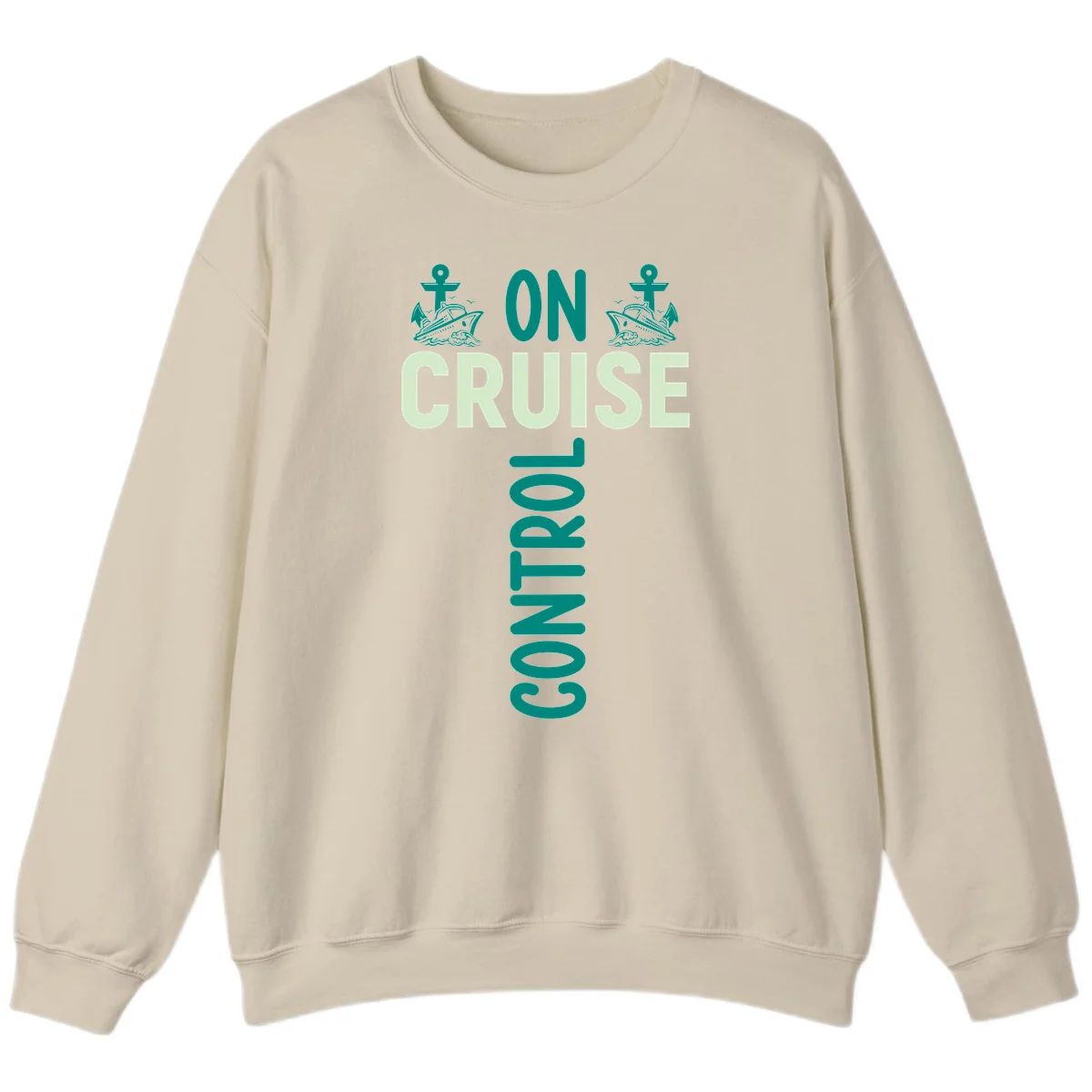 On Cruise With You Crewneck Sweatshirt in Sand