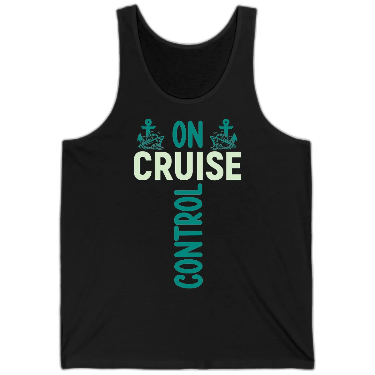 On Cruise With You Unisex Tank Top in Black